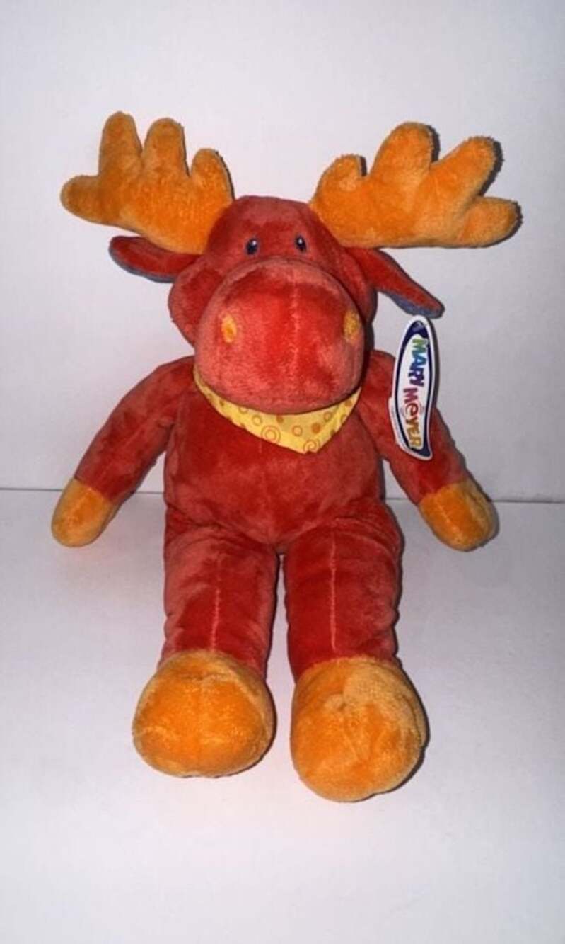 Red Moose Plush orange Antlers Floppy Mary Meyer Stuffed Animal
